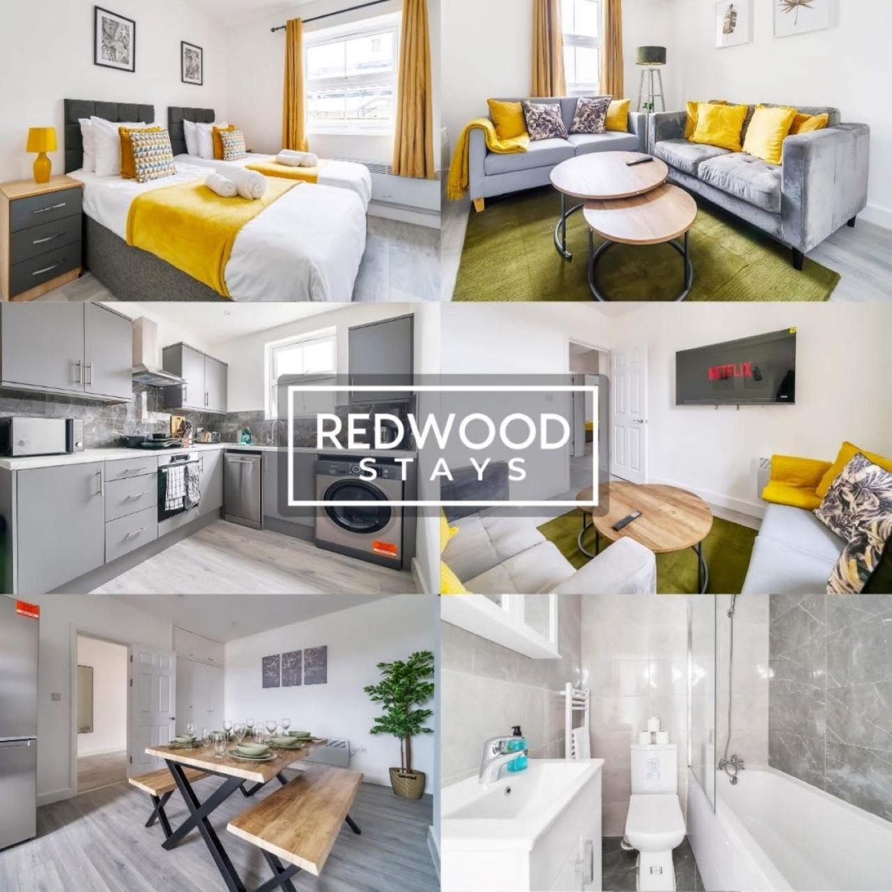 Brand New, 2 Bed 1 Bath, Modern Town Center Apartment, Free Wifi & Netflix By Redwood Stays Aldershot Exterior foto